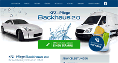 Desktop Screenshot of kfz-pflege-backhaus.de